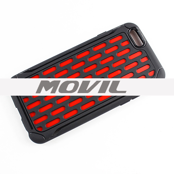 NP-2494 Doble capa Napoleon PC TPU funda para iPhone 6-1